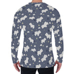 White Baby Polar Bear Pattern Print Men's Long Sleeve T-Shirt