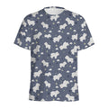 White Baby Polar Bear Pattern Print Men's Athletic T-Shirt