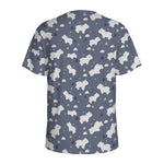White Baby Polar Bear Pattern Print Men's Sports T-Shirt