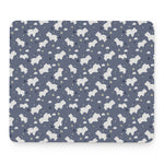 White Baby Polar Bear Pattern Print Mouse Pad