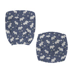 White Baby Polar Bear Pattern Print Office Chair Cover