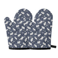 White Baby Polar Bear Pattern Print Oven Mitts