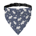 White Baby Polar Bear Pattern Print Over The Collar Dog Bandana