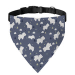White Baby Polar Bear Pattern Print Over The Collar Dog Bandana
