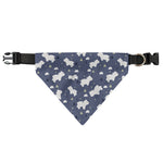 White Baby Polar Bear Pattern Print Over The Collar Dog Bandana