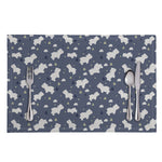 White Baby Polar Bear Pattern Print Placemat
