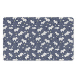 White Baby Polar Bear Pattern Print Polyester Doormat