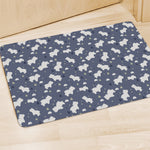 White Baby Polar Bear Pattern Print Polyester Doormat