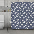 White Baby Polar Bear Pattern Print Polyester Shower Curtain