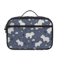 White Baby Polar Bear Pattern Print Portable Lunch Bag