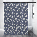 White Baby Polar Bear Pattern Print Premium Shower Curtain