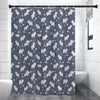 White Baby Polar Bear Pattern Print Premium Shower Curtain