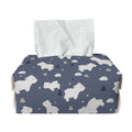 White Baby Polar Bear Pattern Print Rectangle Tissue Box Cover