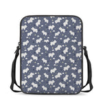 White Baby Polar Bear Pattern Print Rectangular Crossbody Bag