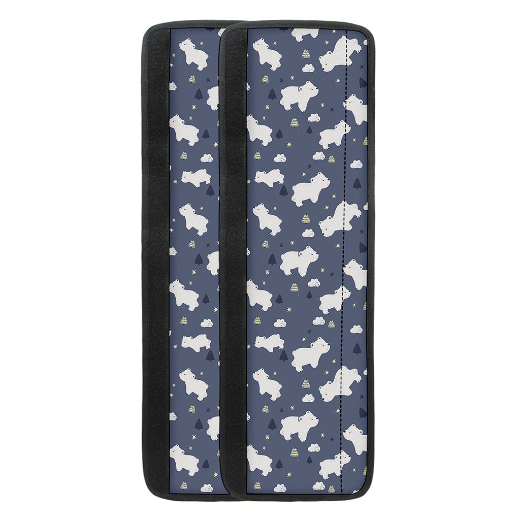 White Baby Polar Bear Pattern Print Refrigerator Handle Covers