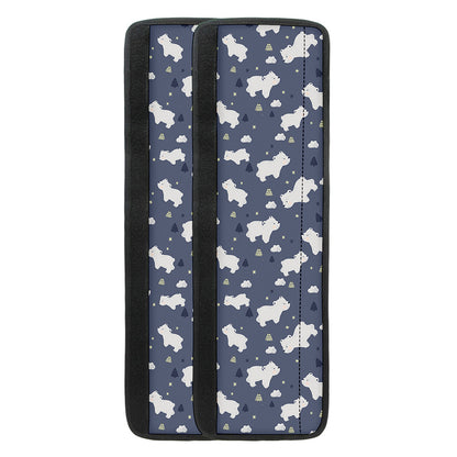 White Baby Polar Bear Pattern Print Refrigerator Handle Covers