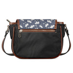 White Baby Polar Bear Pattern Print Saddle Bag