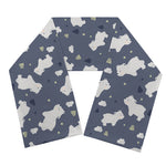 White Baby Polar Bear Pattern Print Scarf