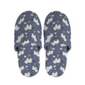 White Baby Polar Bear Pattern Print Slippers