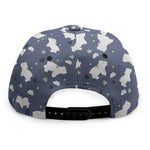 White Baby Polar Bear Pattern Print Snapback Cap