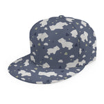 White Baby Polar Bear Pattern Print Snapback Cap