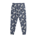 White Baby Polar Bear Pattern Print Sweatpants