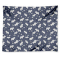 White Baby Polar Bear Pattern Print Tapestry