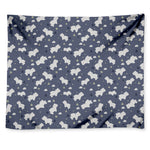 White Baby Polar Bear Pattern Print Tapestry