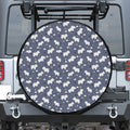 White Baby Polar Bear Pattern Print Tire Cover