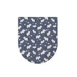 White Baby Polar Bear Pattern Print Toilet Lid Cover