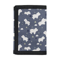 White Baby Polar Bear Pattern Print Trifold Wallet