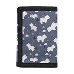 White Baby Polar Bear Pattern Print Trifold Wallet