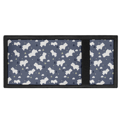 White Baby Polar Bear Pattern Print Trifold Wallet