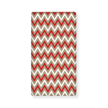 White Beige And Red Chevron Print Baby Crib Sheet