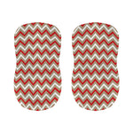 White Beige And Red Chevron Print Bar Stool Covers