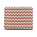 White Beige And Red Chevron Print Bifold Wallet