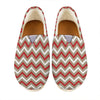 White Beige And Red Chevron Print Casual Shoes
