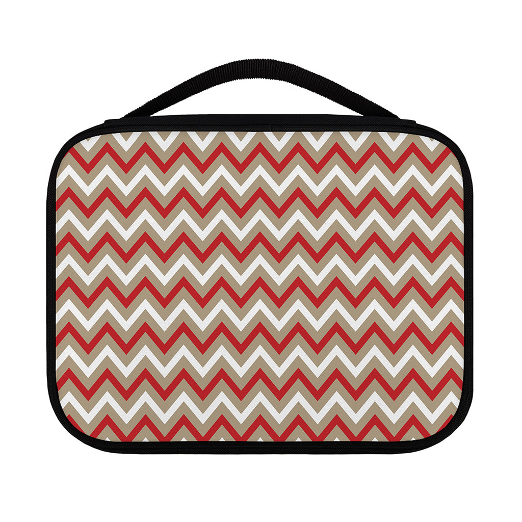 White Beige And Red Chevron Print Classic Bible Case