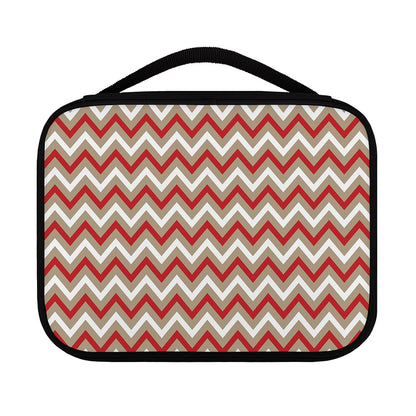 White Beige And Red Chevron Print Classic Bible Case