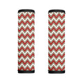 White Beige And Red Chevron Print Handle Covers