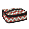 White Beige And Red Chevron Print Small Lunch Bag