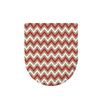 White Beige And Red Chevron Print Toilet Lid Cover