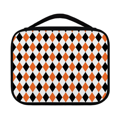 White Black And Orange Harlequin Print Classic Bible Case