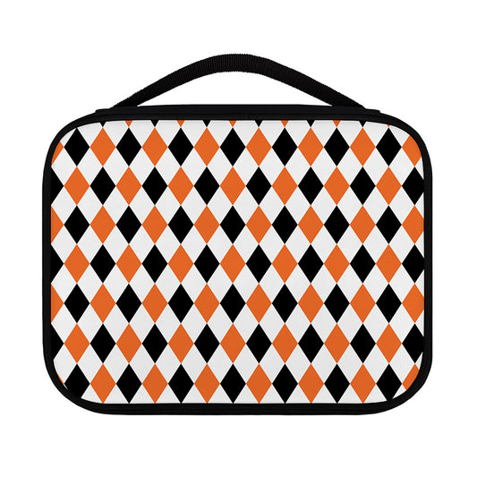 White Black And Orange Harlequin Print Classic Bible Case