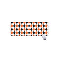 White Black And Orange Harlequin Print Extended Mouse Pad