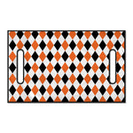 White Black And Orange Harlequin Print Golf Cart Seat Cover