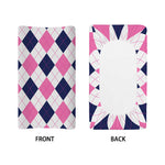 White Blue And Pink Argyle Pattern Print Changing Pad Cover