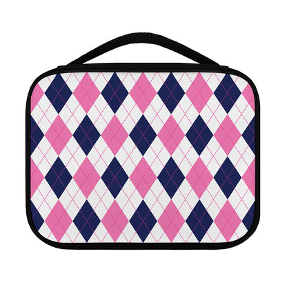 White Blue And Pink Argyle Pattern Print Classic Bible Case