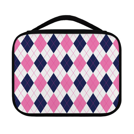 White Blue And Pink Argyle Pattern Print Classic Bible Case