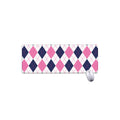 White Blue And Pink Argyle Pattern Print Extended Mouse Pad